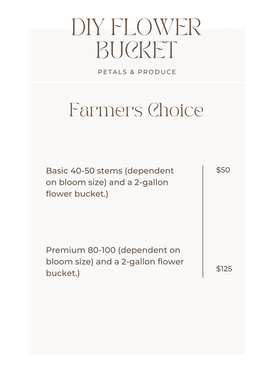 DIY Flower Bucket Farmers Choice